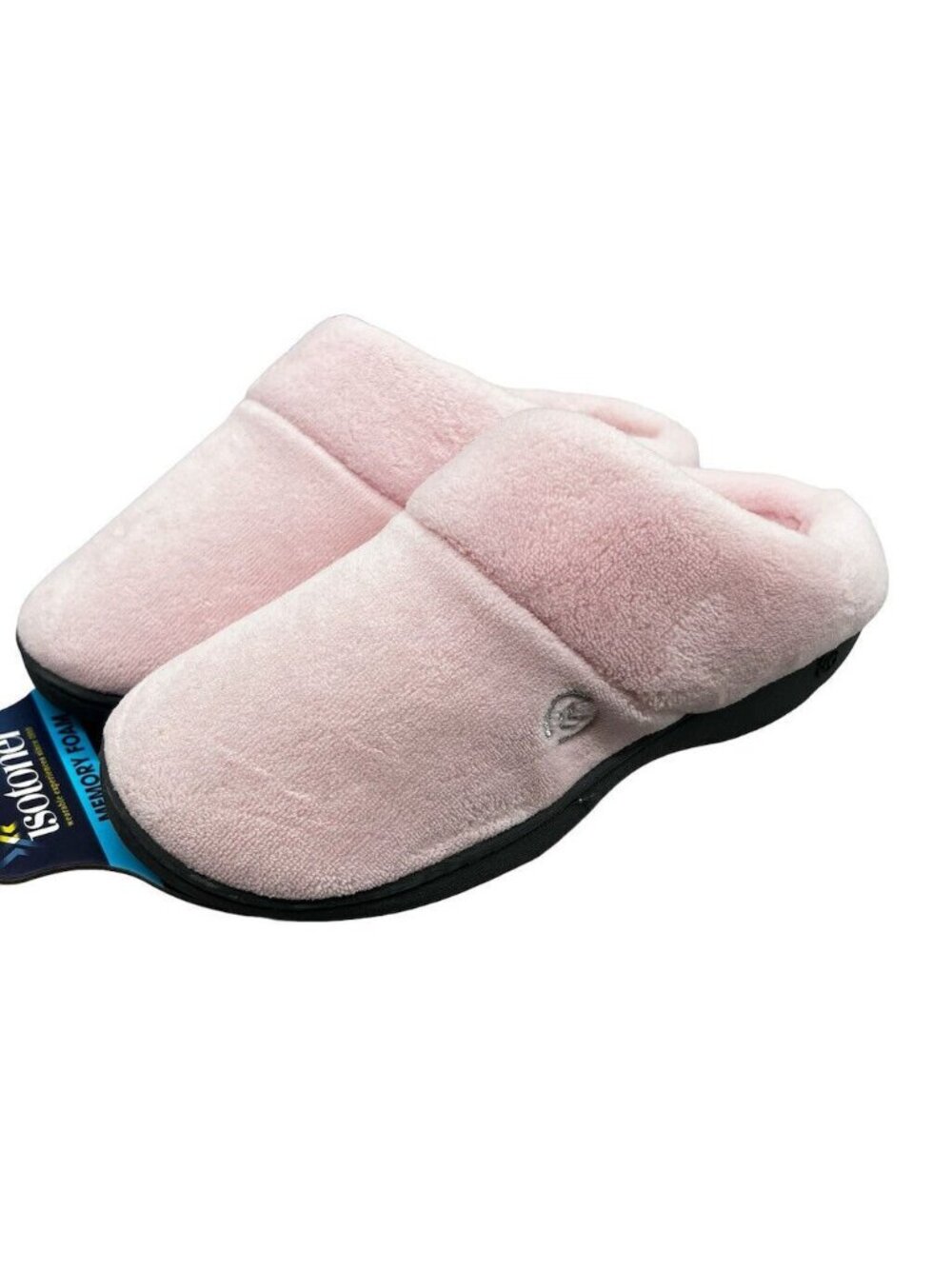 Isotoner Womens Pink Memory Foam Slippers Size Large (8.5-9)